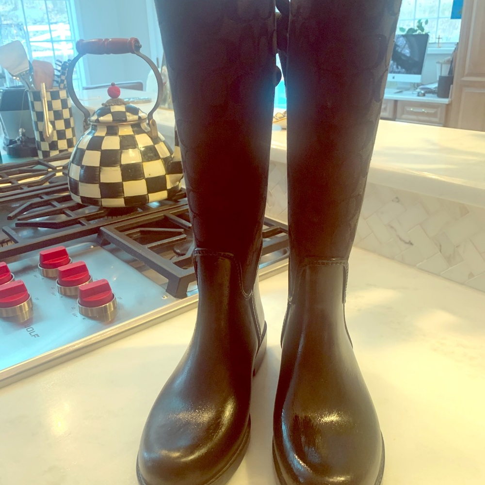 Authentic Coach Tristee lace up Rain Boots